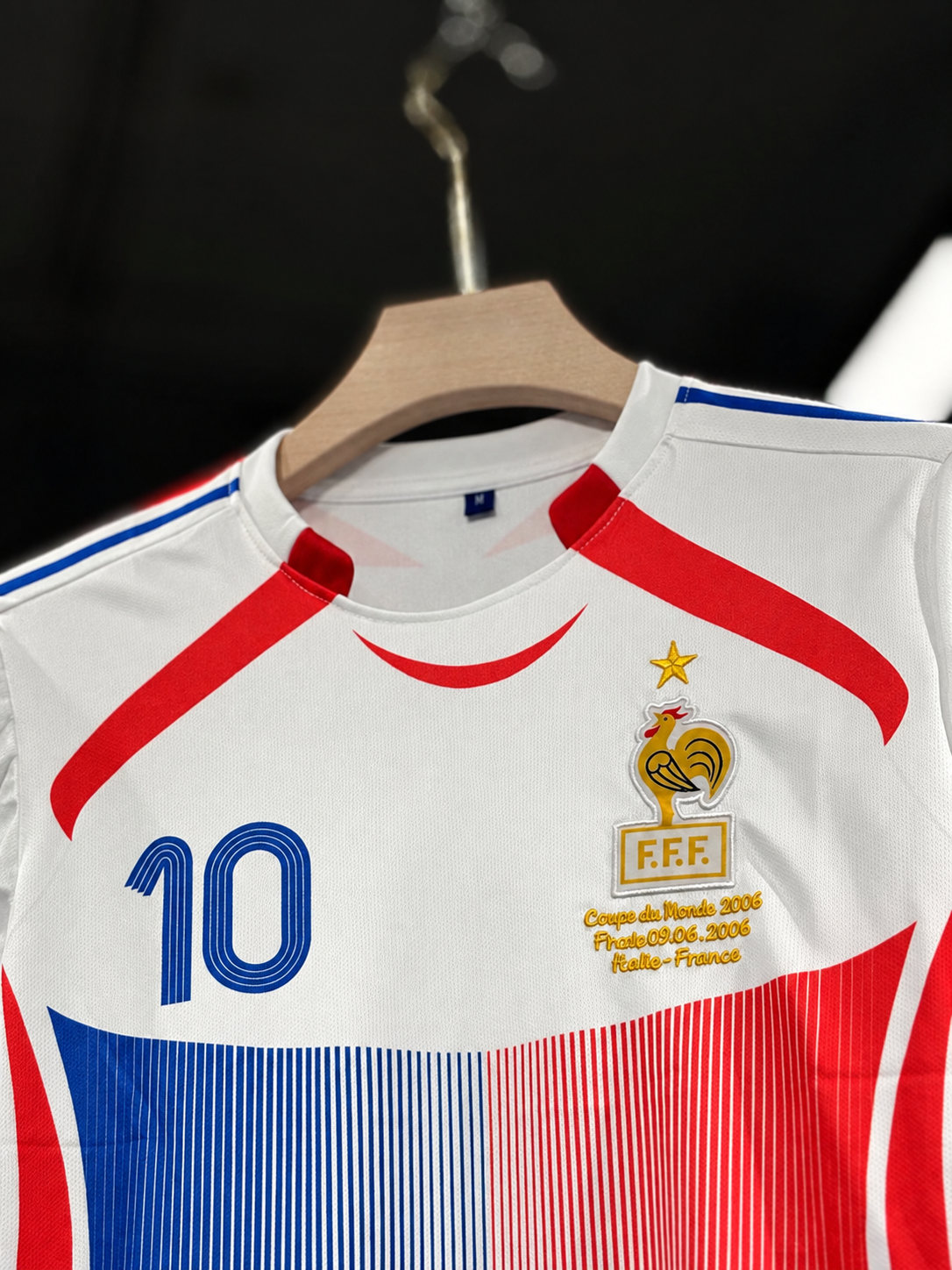 FRANCE ZIDANE 2006 WORLD CUP AWAY RETRO FULL SLEEV EMBROIDERY KIT
