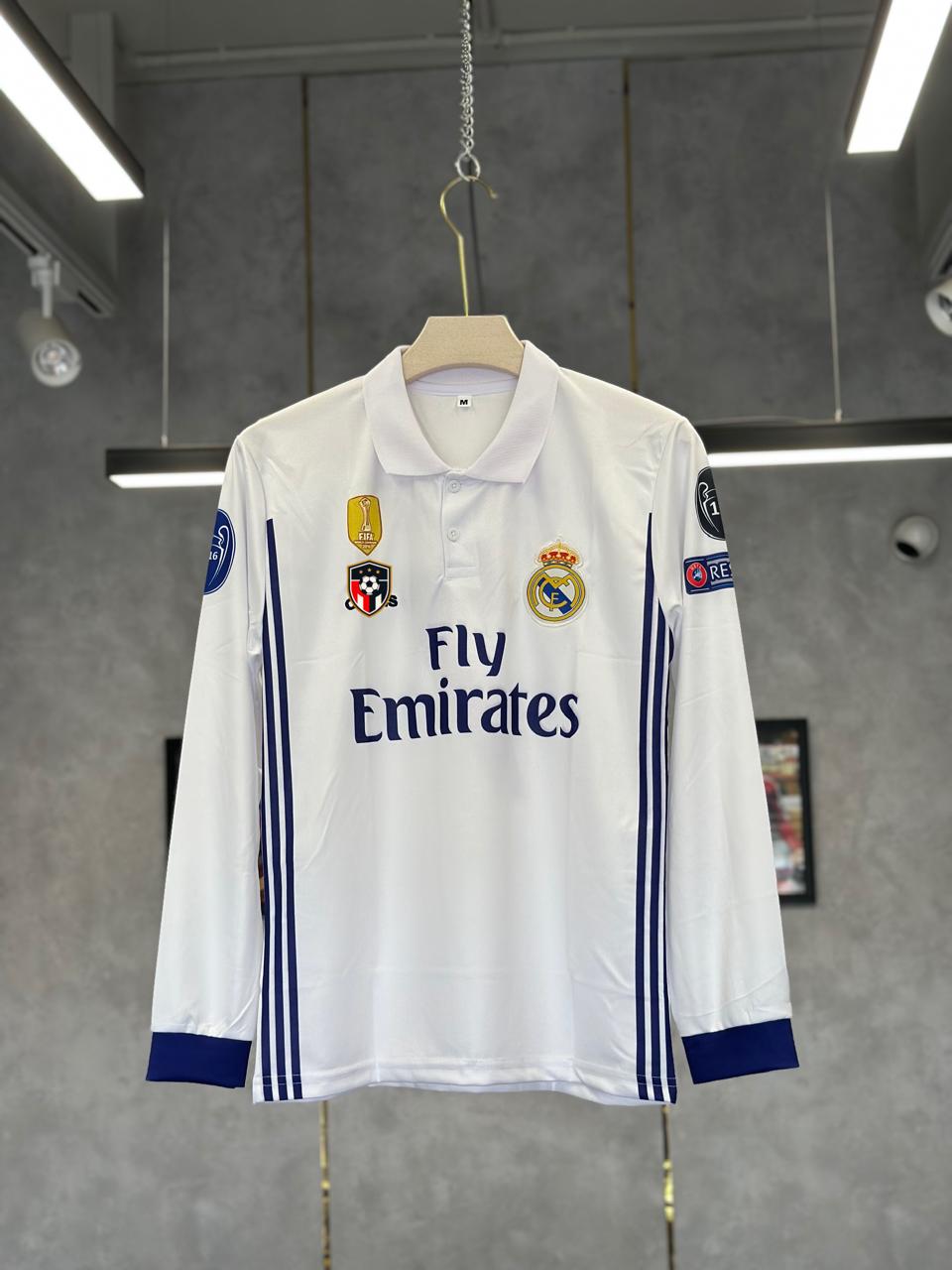 REAL MADRID RONALDO 2016/17 HOME EMBROIDERY FULL SLEEV PREMIUM QUALITY KIT