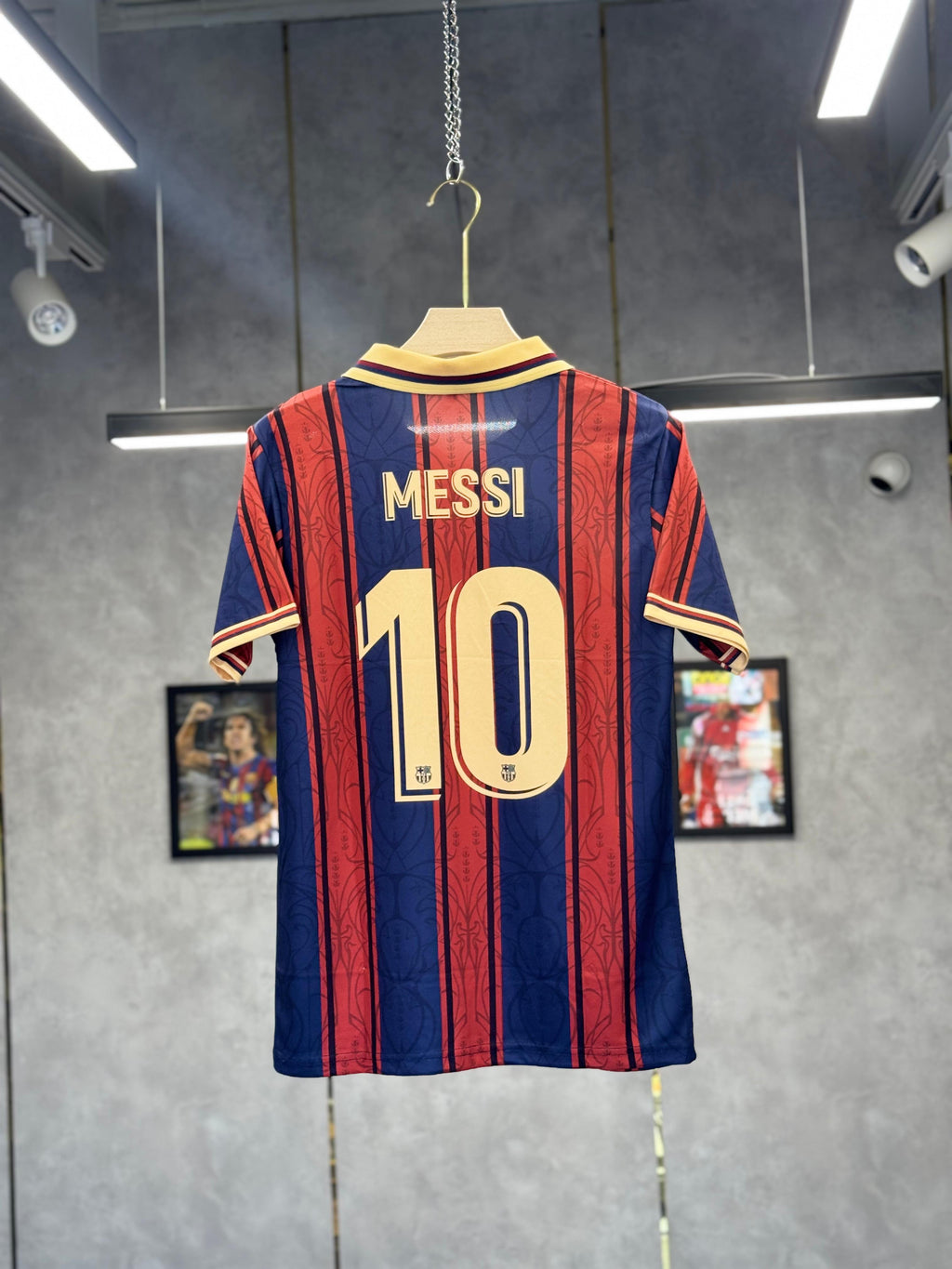 FC BARCELONA 125th ANNIVERSARY HOME MESSI EMBROIDERY PREMIUM QUALITY KIT