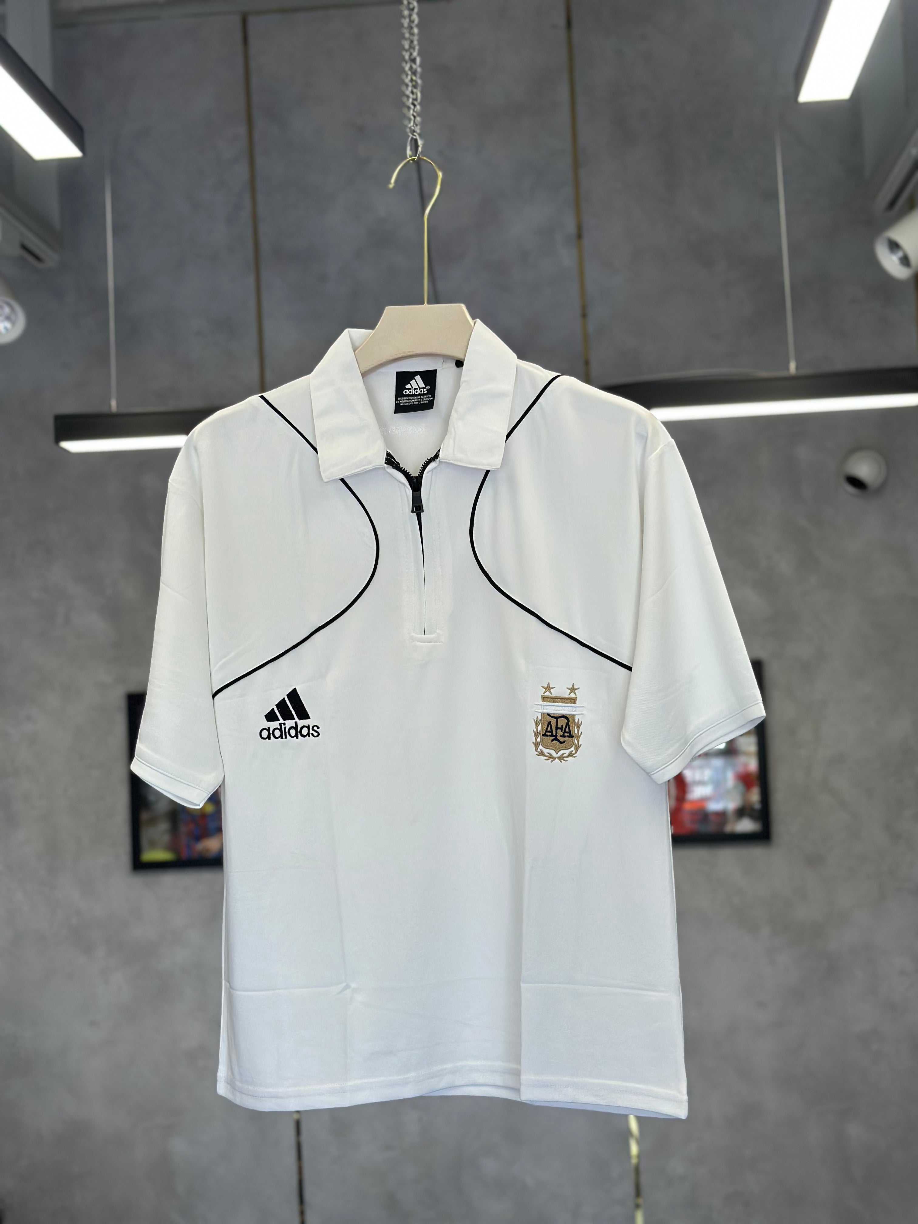 ARGENTINA POLO ZIB T SHIRT ADIDAS EMBROIDERY