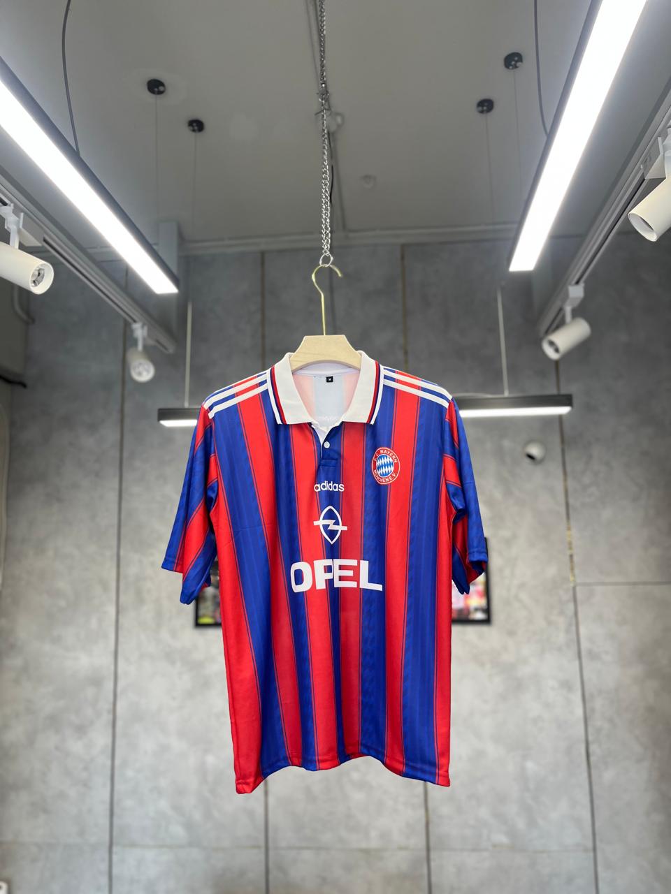 ADIDAS BAYERN MUNICH MATTHAUS 1995-97 HOME EMBROIDERY POLO FIVE SLEEV PREMIUM QUALITY JERSEY