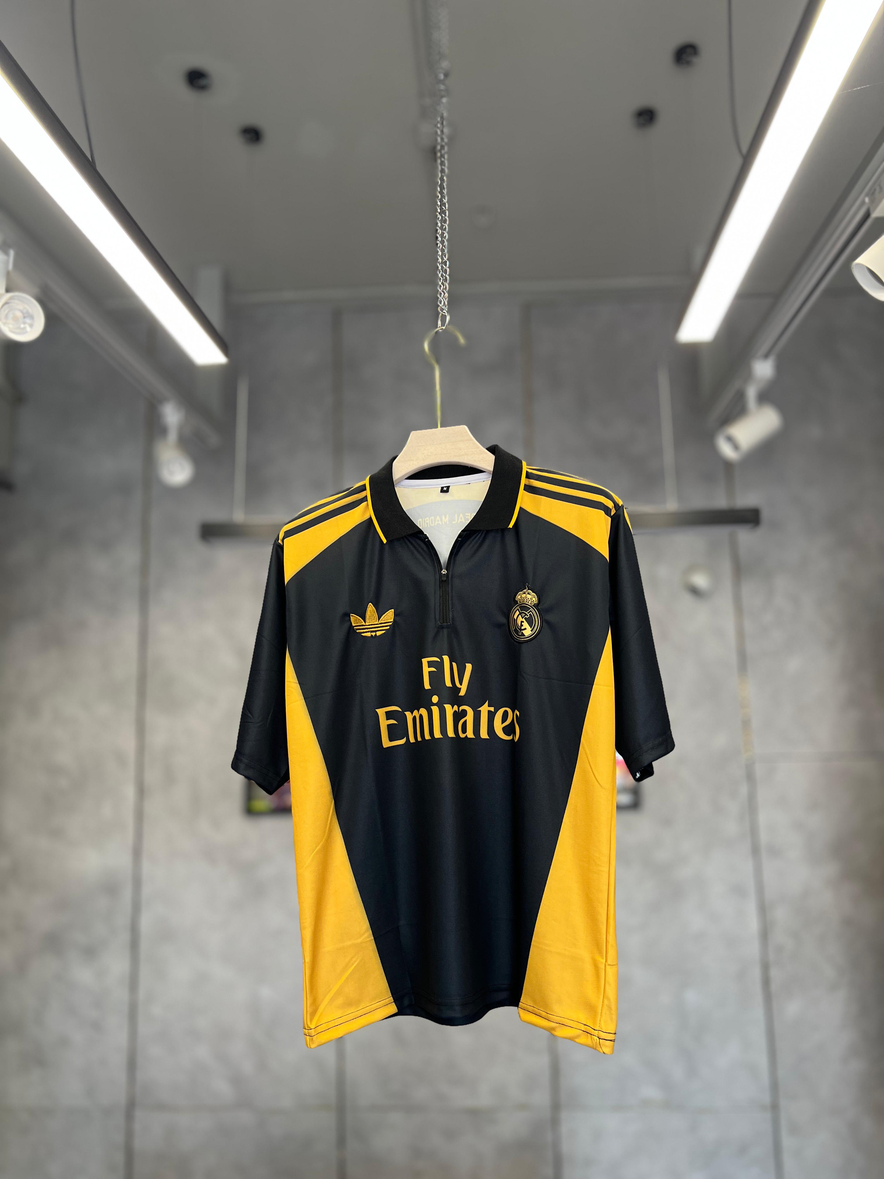 REAL MADRID 1999/2000 AWAY RETRO EMBROIDERY POLO FIVE SLEEVE ZIP