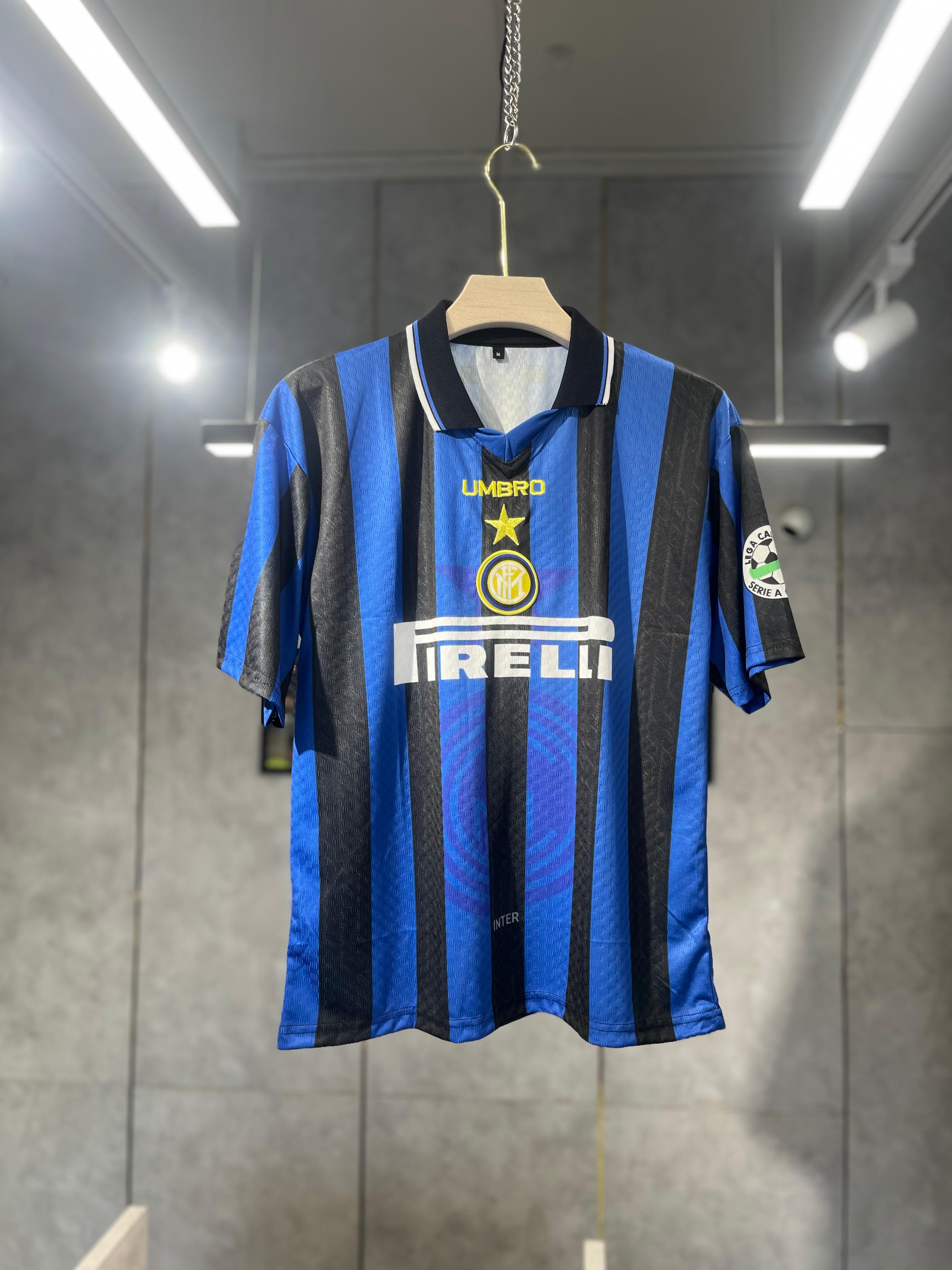 INTER MILAN POLO RONALDO EMBROIDERY FIVE SLEEVE