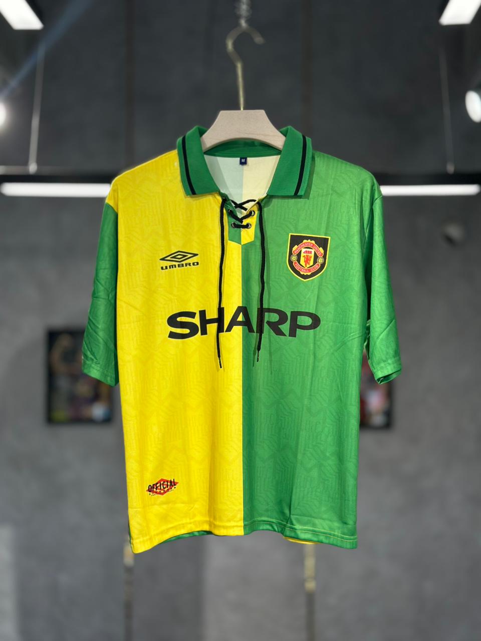 MANCHESTER UNITED VINTAGE 1992/94 THIRD KIT 
EMBROIDERY FIVE SLEEVE PREMIUM QUALITY